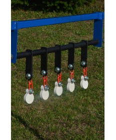 Barre de Gongs diamètre 50 mm 5 Gongs sur portique à pieds