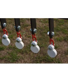 Barre de Gongs diamètre 50 mm 5 Gongs sur portique à pieds