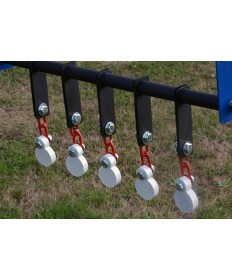 Barre de Gongs diamètre 50 mm 5 Gongs sur portique à pieds