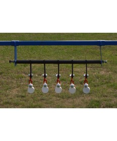 Barre de Gongs diamètre 50 mm 5 Gongs sur portique à pieds