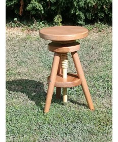 Tabouret bois réglable a vis